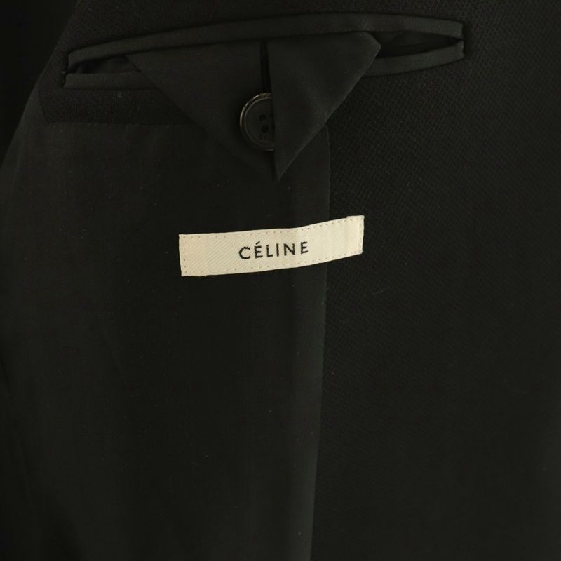 Celine Crombie Coat Outer Long Chester Wool 38 Black Nr • OS • Sh