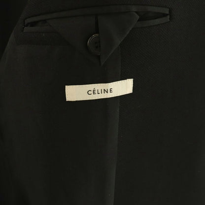 Celine Crombie Coat Outer Long Chester Wool 38 Black Nr • OS • Sh