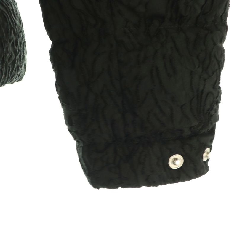 Prada Fur Down Jacket Outer Zip Up 38 Black Nr • OS