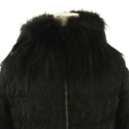 Prada Fur Down Jacket Outer Zip Up 38 Black Nr • OS