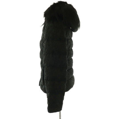 Prada Fur Down Jacket Outer Zip Up 38 Black Nr • OS