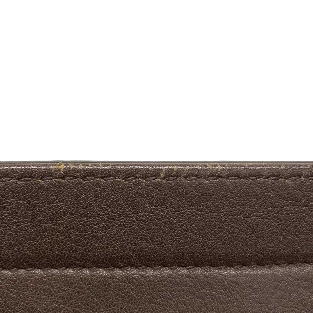 Gucci Handbag Excellent Condition Bambooguccissima 355772 Dark Brown Leather