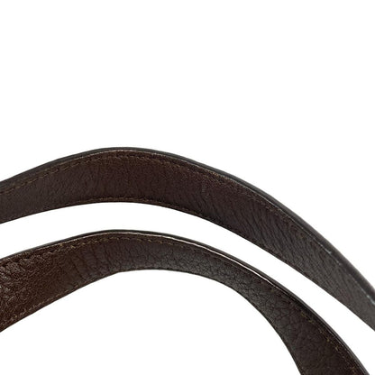 Gucci Handbag Excellent Condition Bambooguccissima 355772 Dark Brown Leather