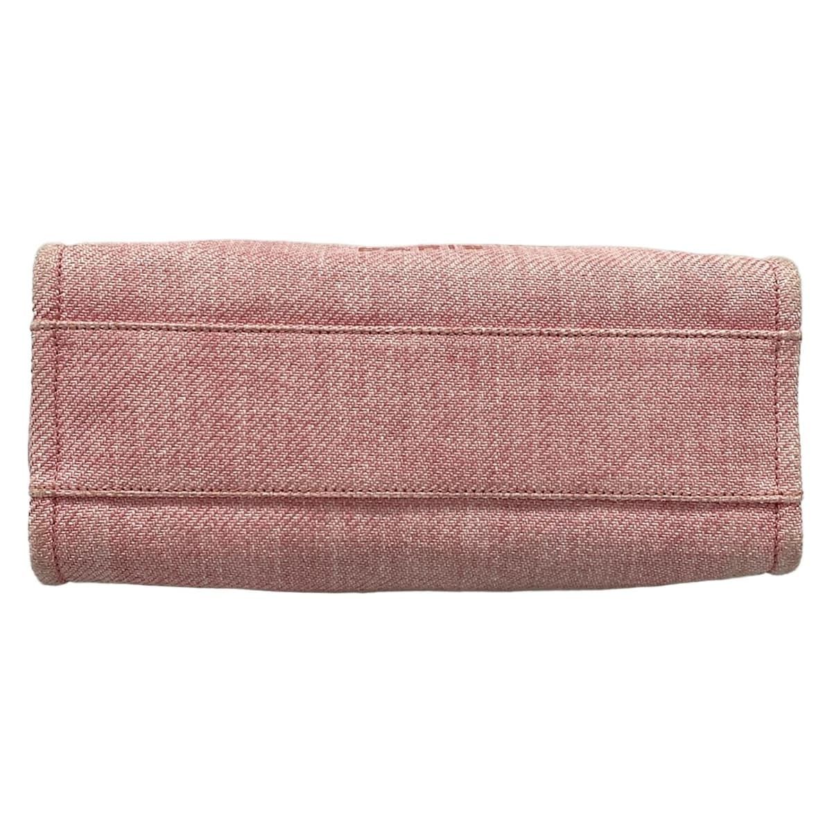 Chanel Tote Bag Deauville Line MM Pink X White Silver Hardware / Chain Shoulder