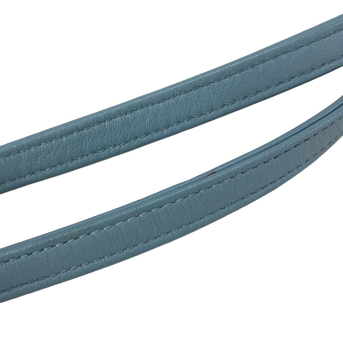 Chanel Tote Bag Deauville Line MM Light Blue Stripe/chain Shoulder/gold Hardware