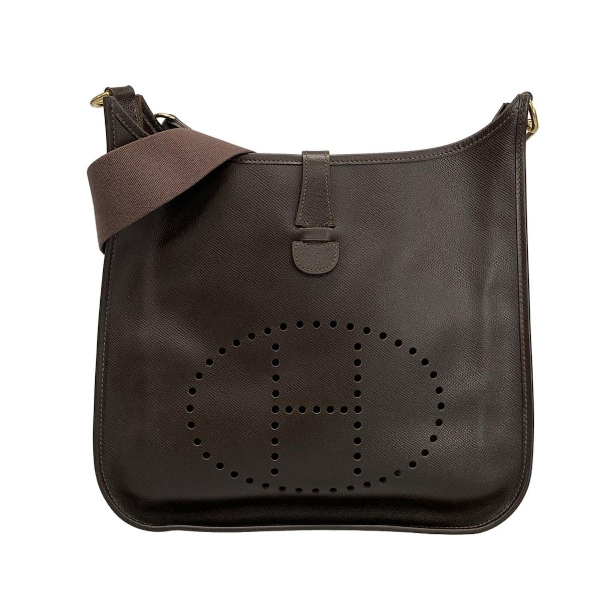 Hermes Shoulder Bag Evelyne Dark Brown