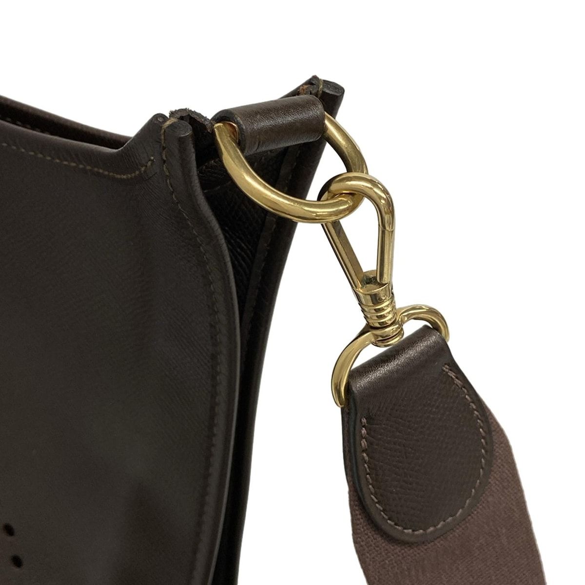 Hermes Shoulder Bag Evelyne Dark Brown