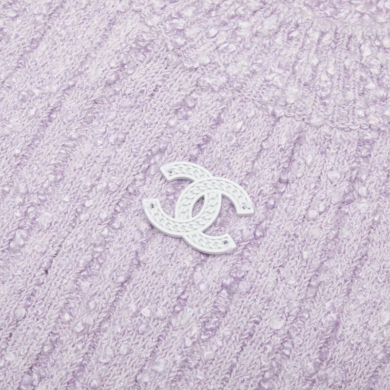 Chanel Cocomark Vest Sleeveless Knit Skirt Setup Size:36 P72196k10414 Purple