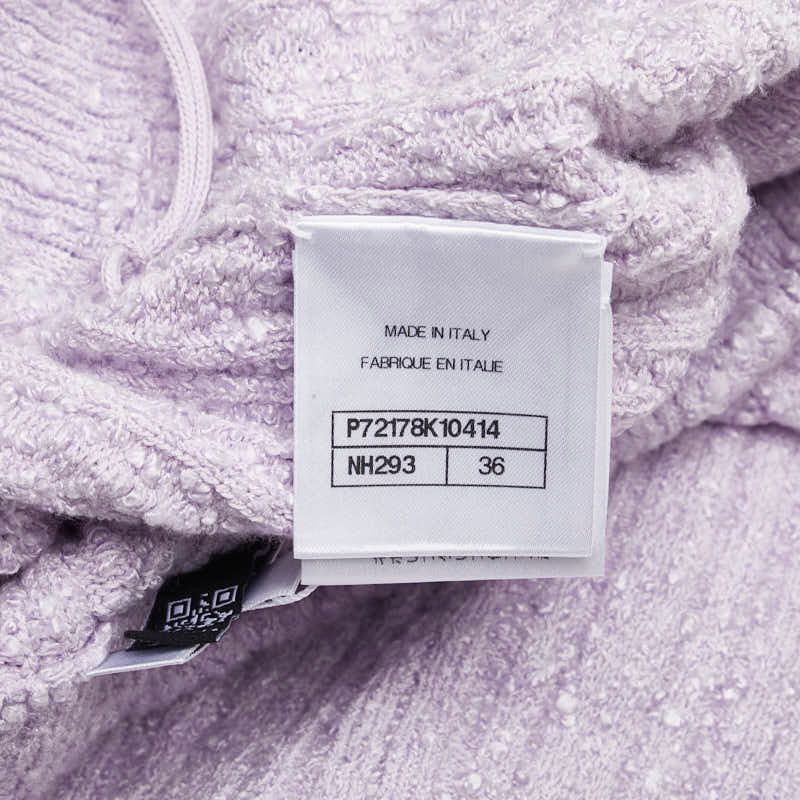 Chanel Cocomark Vest Sleeveless Knit Skirt Setup Size:36 P72196k10414 Purple
