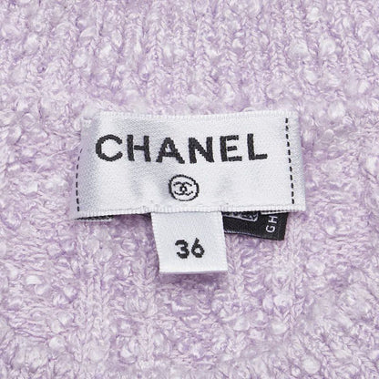 Chanel Cocomark Vest Sleeveless Knit Skirt Setup Size:36 P72196k10414 Purple