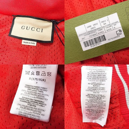 Gucci Sequin Decoration Zip Jacket Blouson Short Sleeve Interlocking