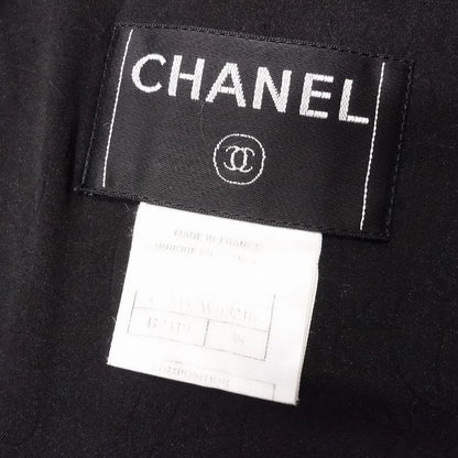 Chanel Cashmere Blend Short Length Zip Jacket Cropped CC Studs 38 M 00S