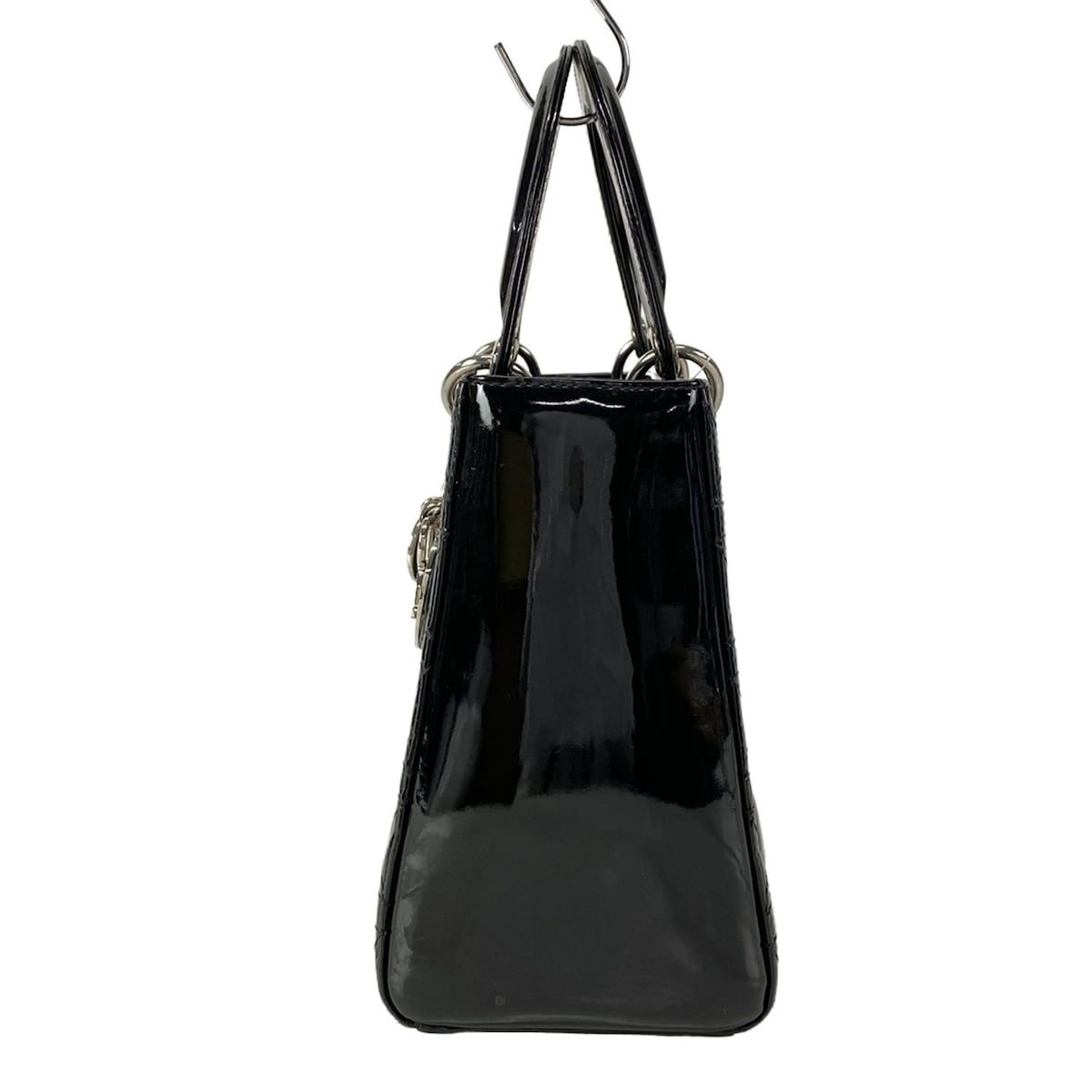 Dior/christiandior Handbag Lady Dior Medium Bag Black Silver Hardware Leather