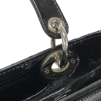 Dior/christiandior Handbag Lady Dior Medium Bag Black Silver Hardware Leather