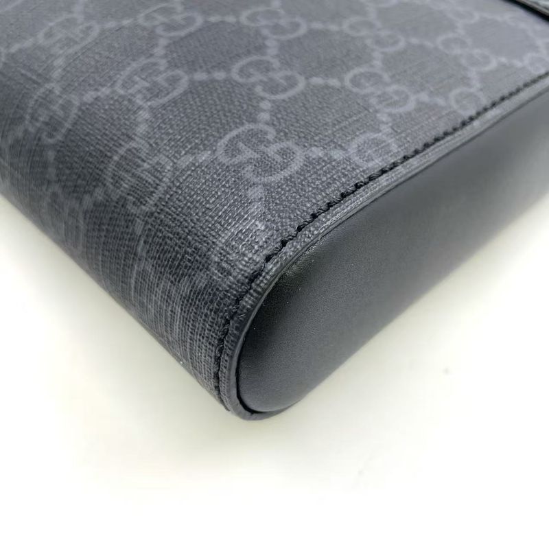 Gucci GG Supreme Small Messenger Bag Leather X PVC Black X Multicolor Shoulder