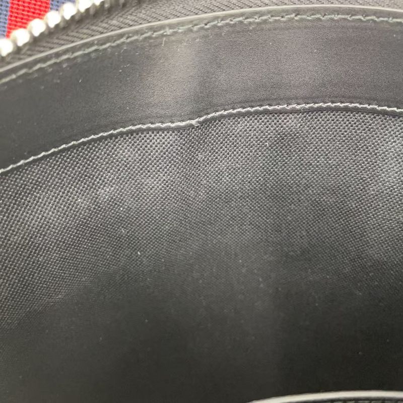 Gucci GG Supreme Small Messenger Bag Leather X PVC Black X Multicolor Shoulder