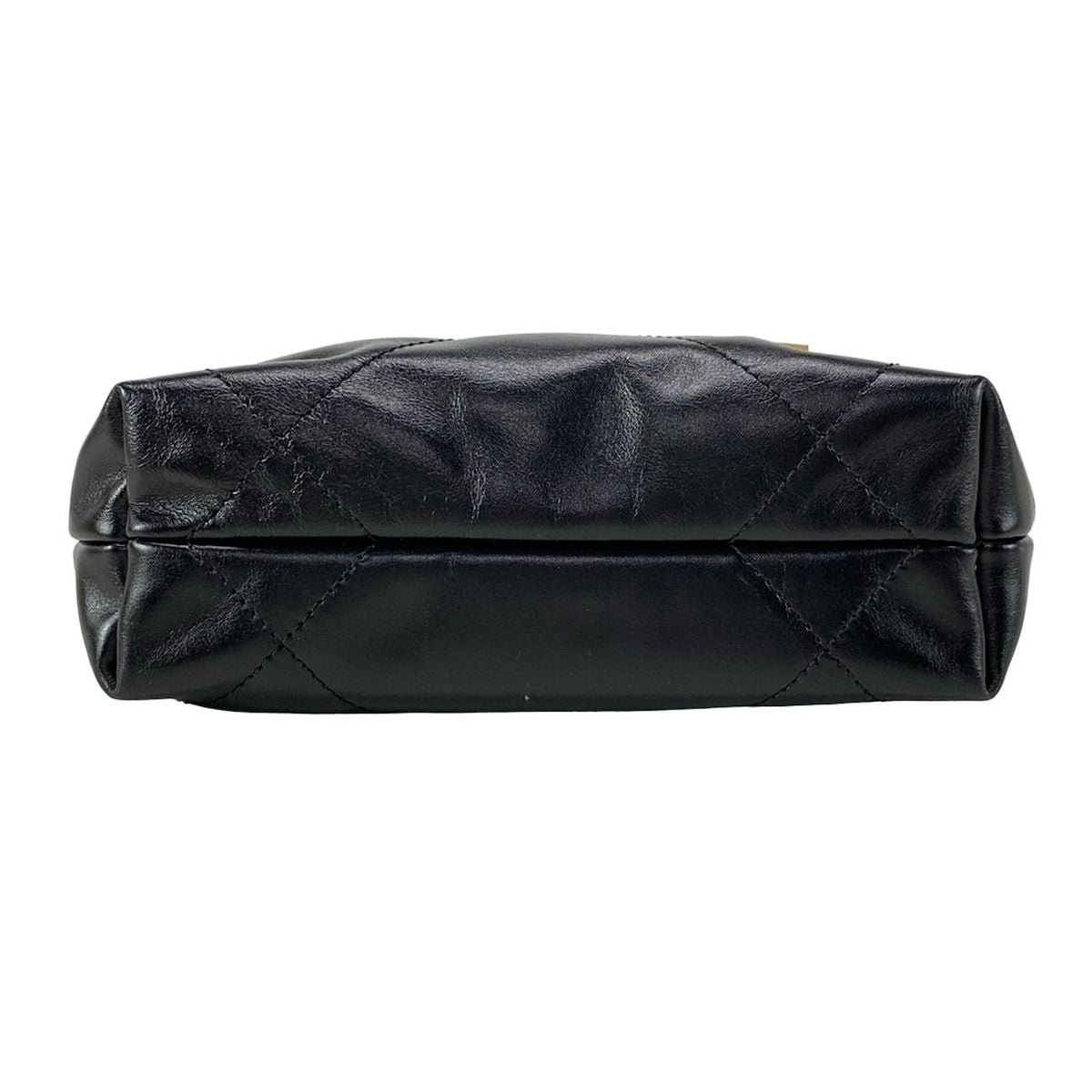 Chanel Handbag Excellent Condition Chanel 22 Mini Handbag As3980 Black