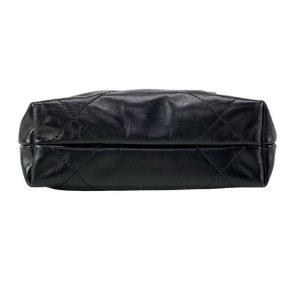 Chanel Handbag Excellent Condition Chanel 22 Mini Handbag As3980 Black