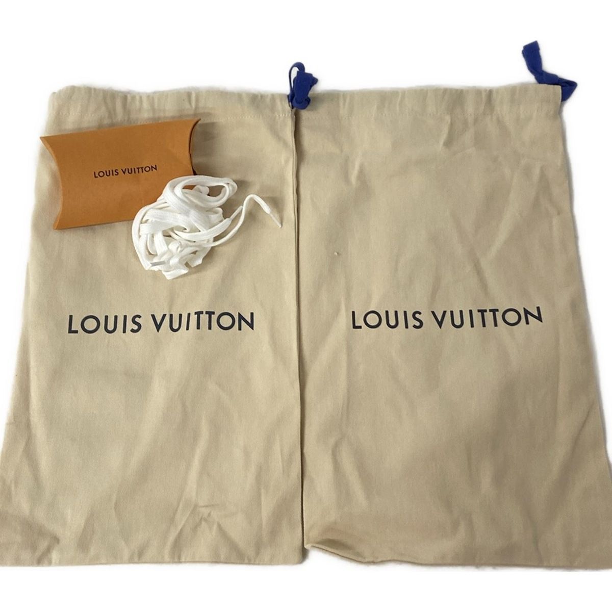 Louis Vuitton Sneakers 8 1/2 Men's Rivoli Line White X Silver Leather