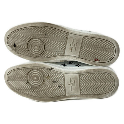 Louis Vuitton Sneakers 8 1/2 Men's Rivoli Line White X Silver Leather