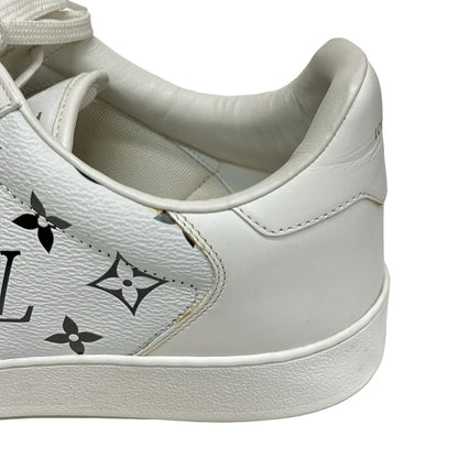 Louis Vuitton Sneakers 8 1/2 Men's Rivoli Line White X Silver Leather