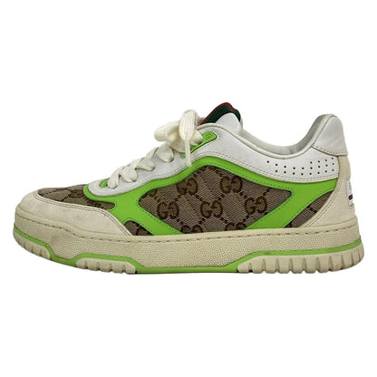 Gucci Sneakers 36 1/2 Reweb/gg Canvas/sherry 785452 Brown X Ivory X Green
