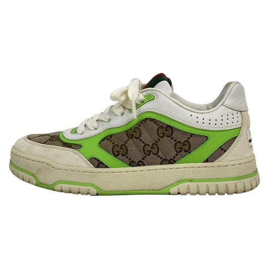 Gucci Sneakers 36 1/2 Reweb/gg Canvas/sherry 785452 Brown X Ivory X Green