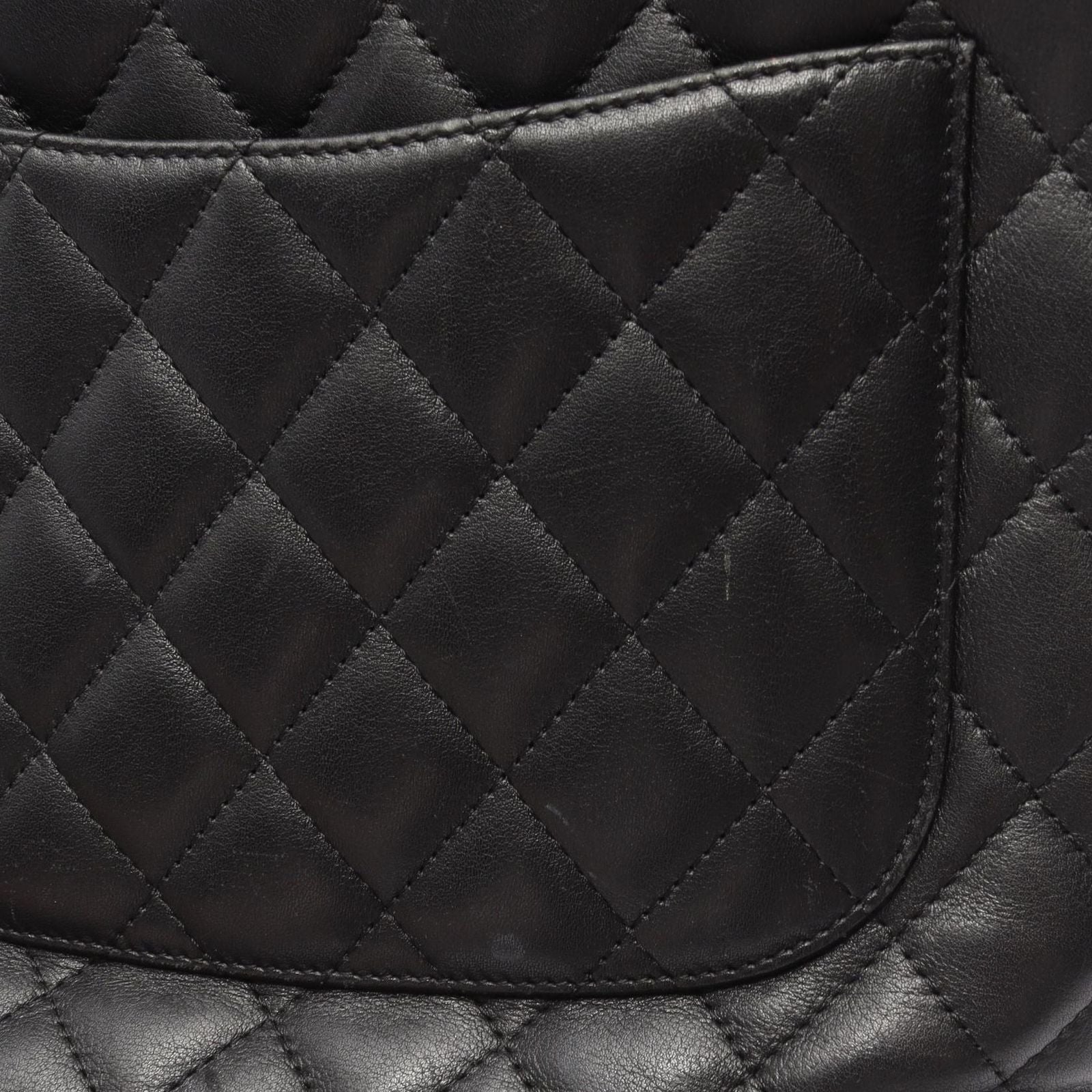 Chanel Tote Bag Cambon Line Medium Black/black Enamel Leather Patent Leather