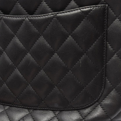 Chanel Tote Bag Cambon Line Medium Black/black Enamel Leather Patent Leather