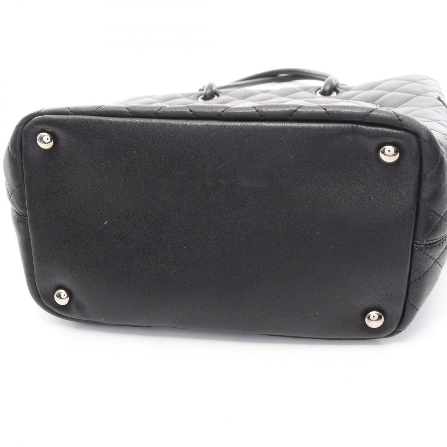 Chanel Tote Bag Cambon Line Medium Black/black Enamel Leather Patent Leather