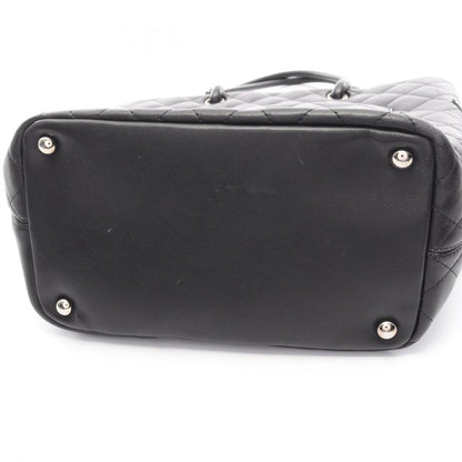 Chanel Tote Bag Cambon Line Medium Black/black Enamel Leather Patent Leather