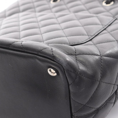 Chanel Tote Bag Cambon Line Medium Black/black Enamel Leather Patent Leather