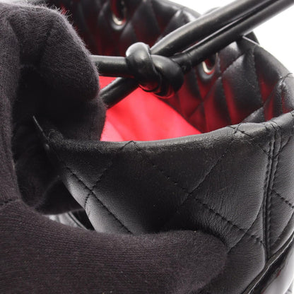 Chanel Tote Bag Cambon Line Medium Black/black Enamel Leather Patent Leather