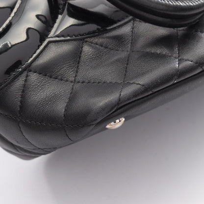 Chanel Tote Bag Cambon Line Medium Black/black Enamel Leather Patent Leather