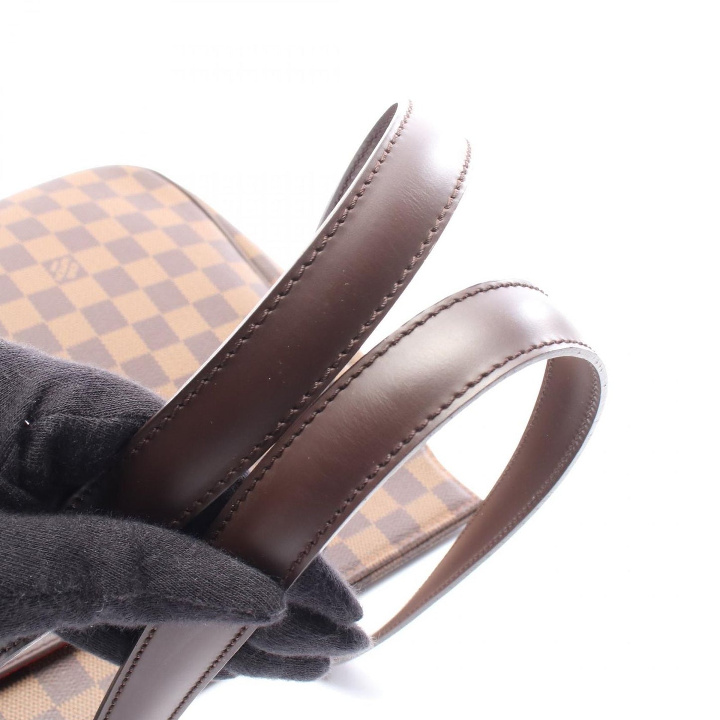 Louis Vuitton Tote Bag Parioli PM Damier Ebene N51123 PVC Coated Canvas Leather