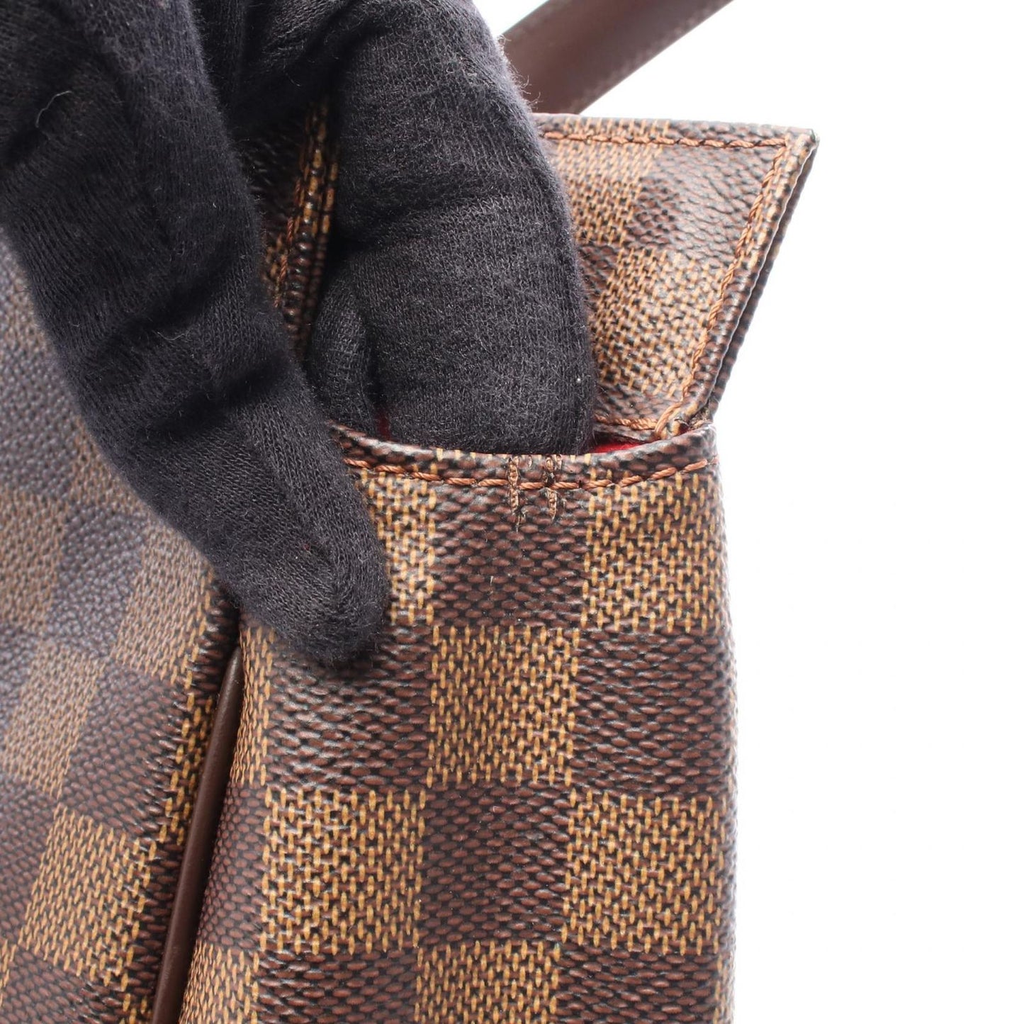 Louis Vuitton Tote Bag Parioli PM Damier Ebene N51123 PVC Coated Canvas Leather