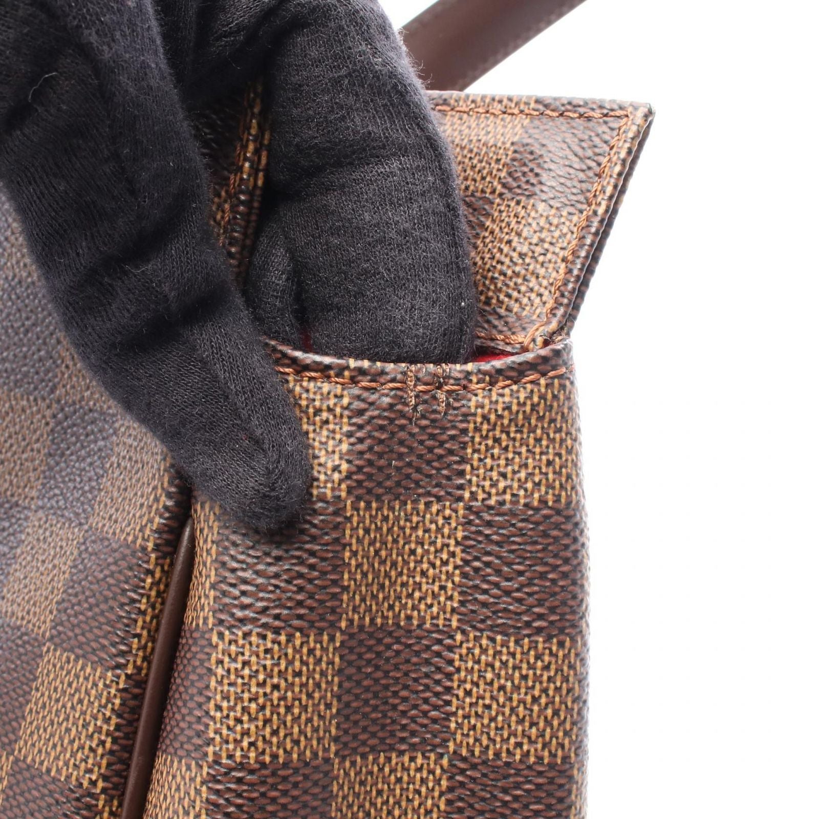 Louis Vuitton Tote Bag Parioli PM Damier Ebene N51123 PVC Coated Canvas Leather