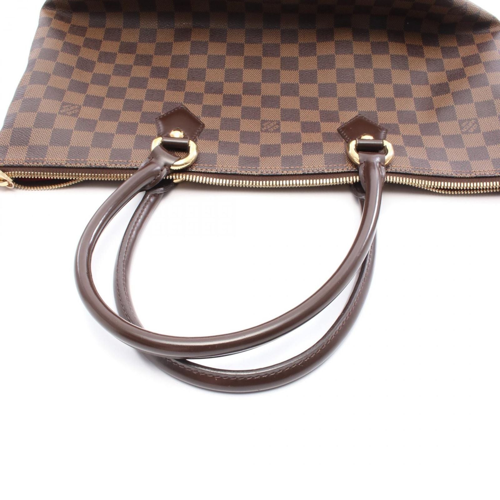 Louis Vuitton Tote Bag Saleya MM Damier Ebene N51182 PVC Coated Canvas Leather