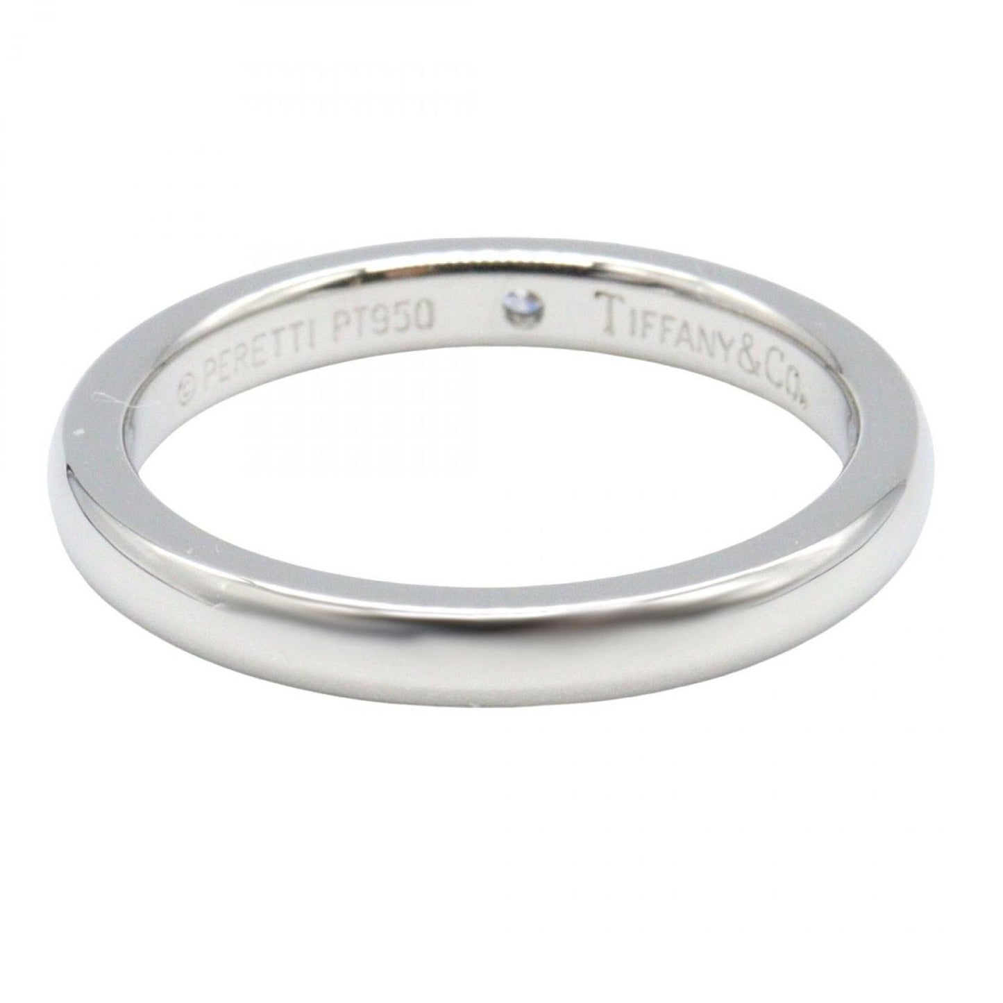 Tiffany＆co Ring Stacking Band 1pd Ring #9 Pt950 Platinum Diamond