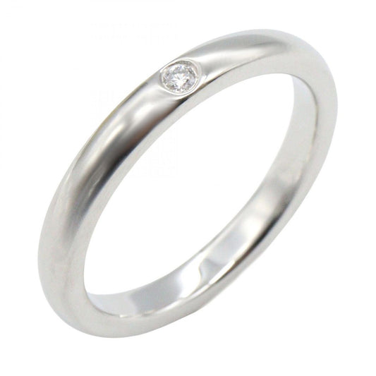 Tiffany＆co Ring Stacking Band 1pd Ring #9 Pt950 Platinum Diamond