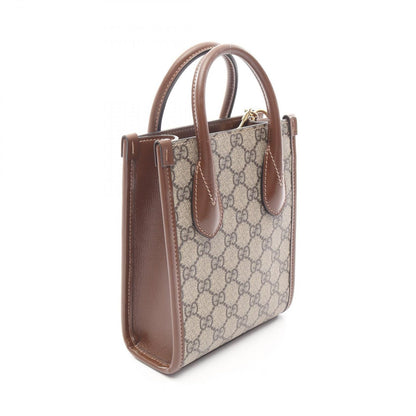 Gucci Handbag Interlocking G Mini Tote Bag 671623 Beige/brown PVC Coated Canvas