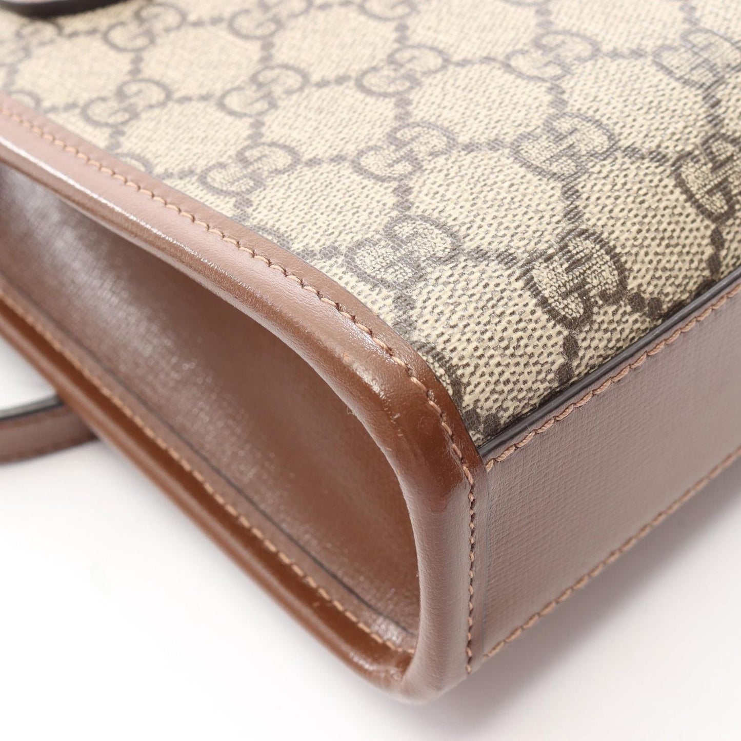 Gucci Handbag Interlocking G Mini Tote Bag 671623 Beige/brown PVC Coated Canvas