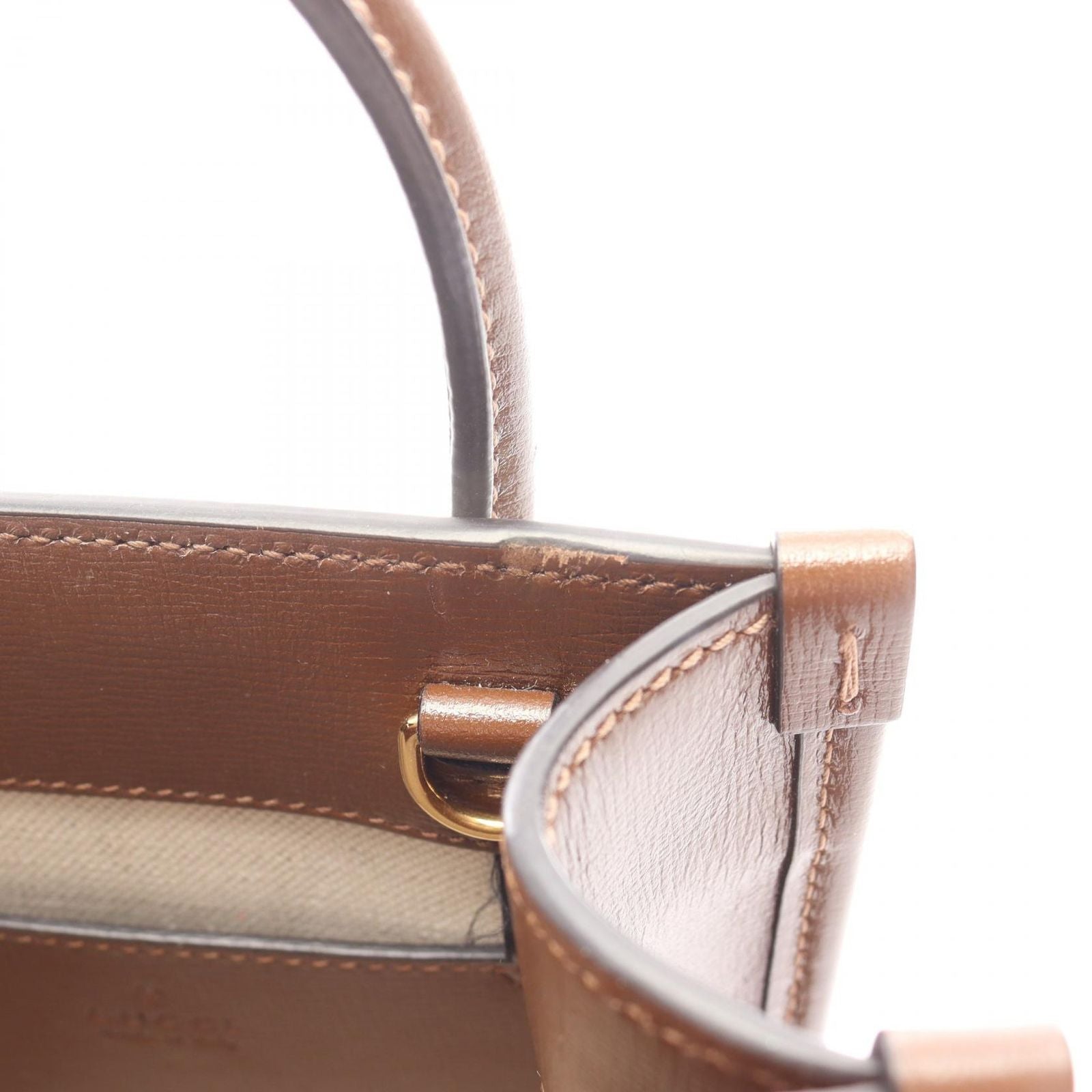 Gucci Handbag Interlocking G Mini Tote Bag 671623 Beige/brown PVC Coated Canvas