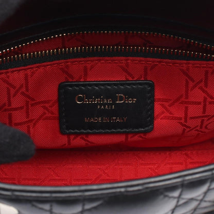 Dior Handbag Lady Dior Small Cannage Black Leather Lady Dior Cannage 2way Tote