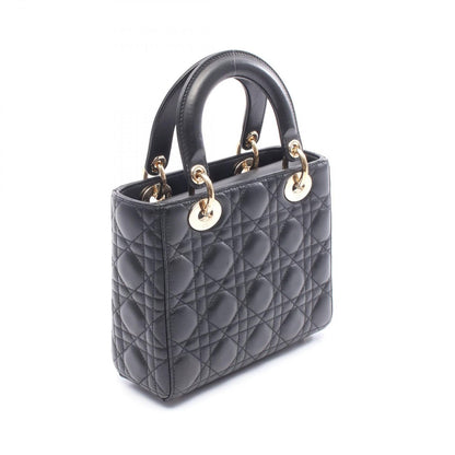 Dior Handbag Lady Dior Small Cannage Black Leather Lady Dior Cannage 2way Tote