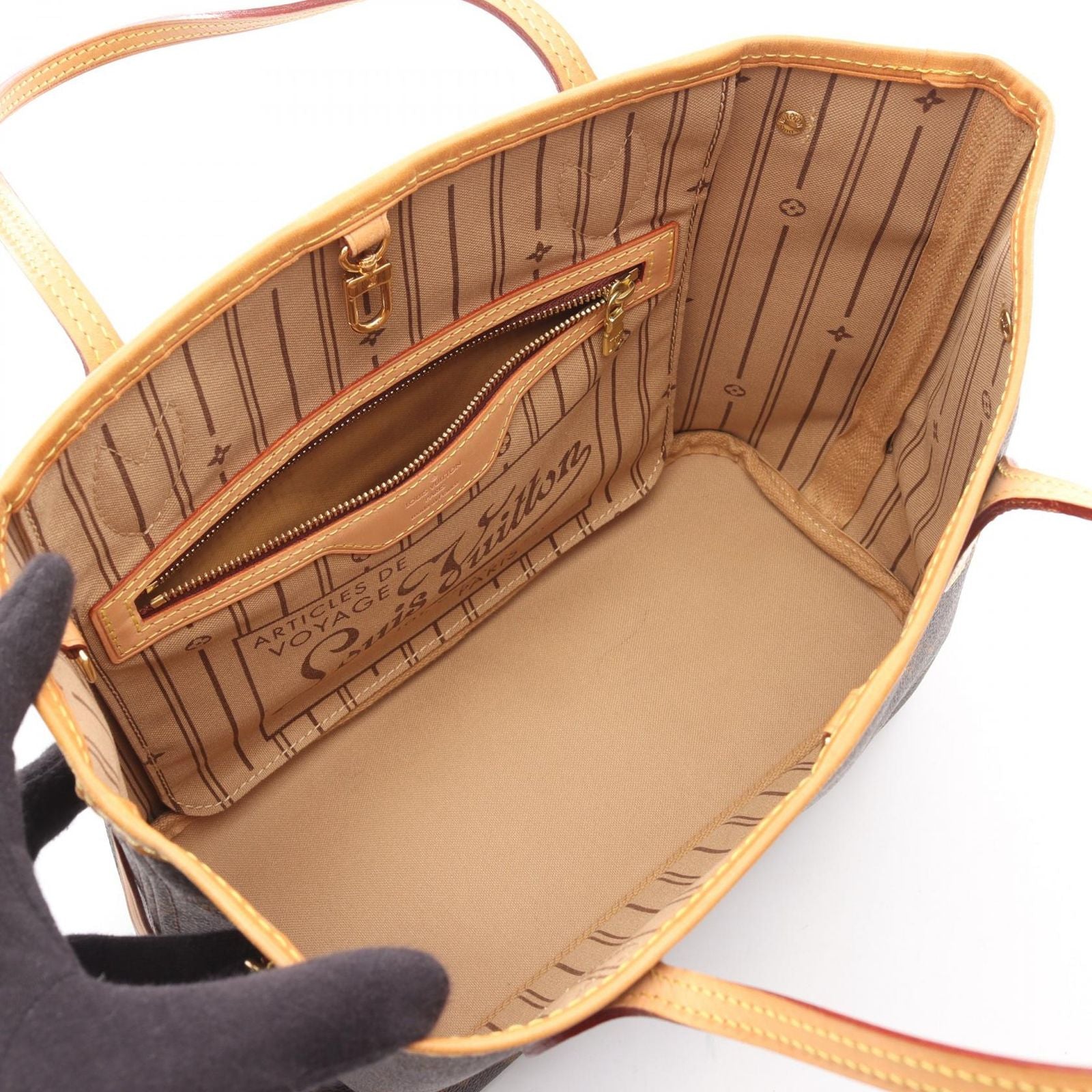 Louis Vuitton Tote Bag Neverfull PM Monogram M40155 PVC Coated Canvas Leather