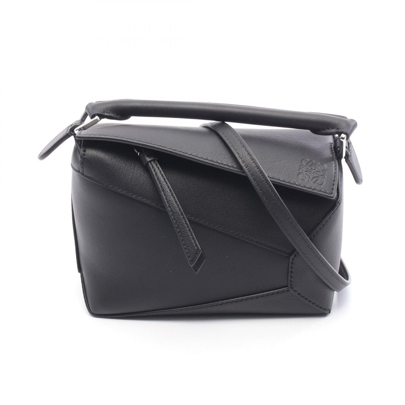 Loewe Handbag Puzzle Edge Mini A510p88x261100 Brown Leather Mini Shoulder Bag