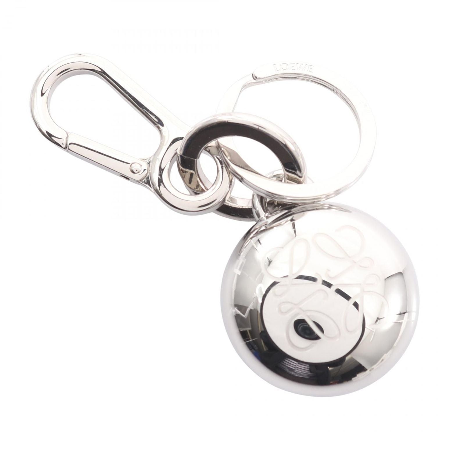 Loewe Key Holder Pebble Anagram Key Ring Bottle Opener C621231x079230 Silver