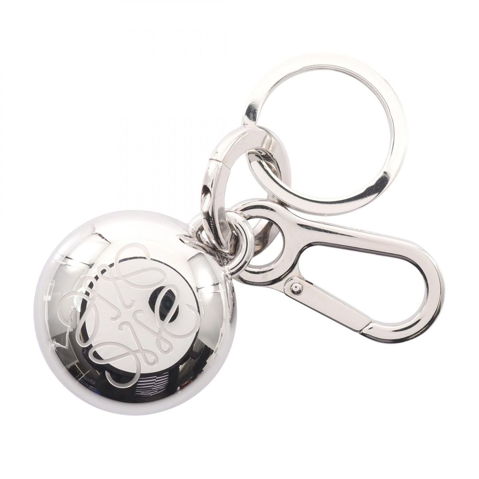 Loewe Key Holder Pebble Anagram Key Ring Bottle Opener C621231x079230 Silver