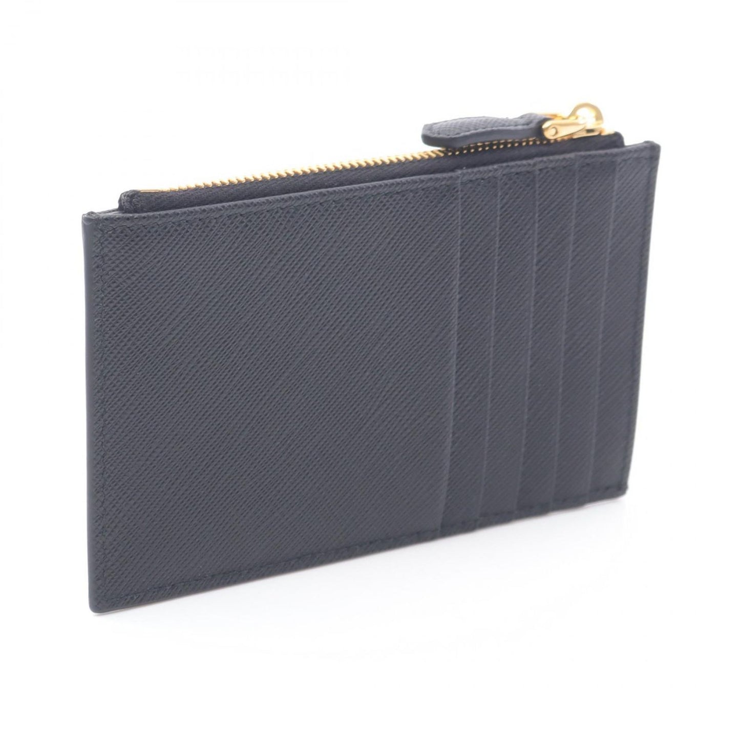 Prada Card Case Saffiano Triang 1mc086qhhf0002 Nero Saffiano Leather Card Case